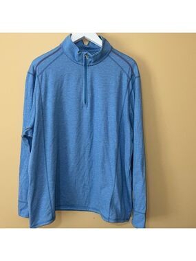 TOMMY BAHAMA men’s quarter zip shirt XXL. Blue.